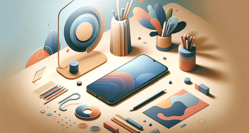 Un smartphone sur une table