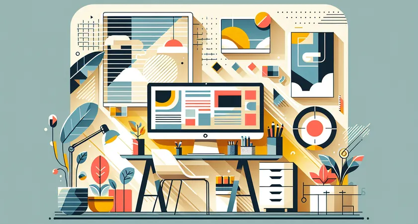 Un bureau moderne avec un ordinateur