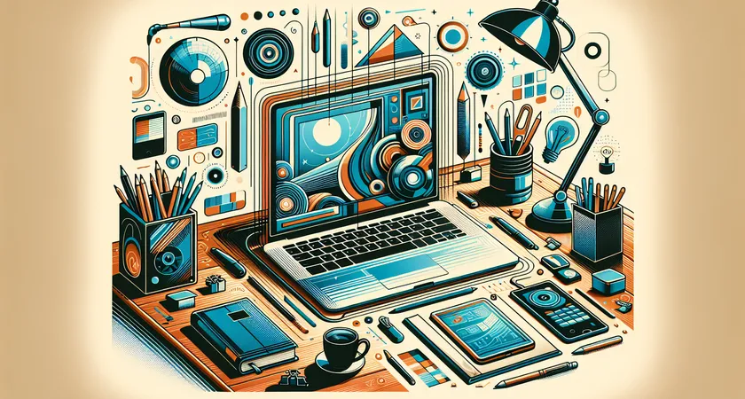 Un ordinateur portable sur un bureau