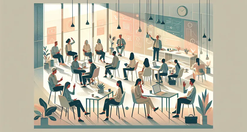 Des personnes en réunion dans un espace de coworking