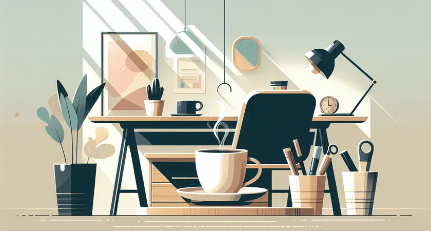 Un café sur un bureau