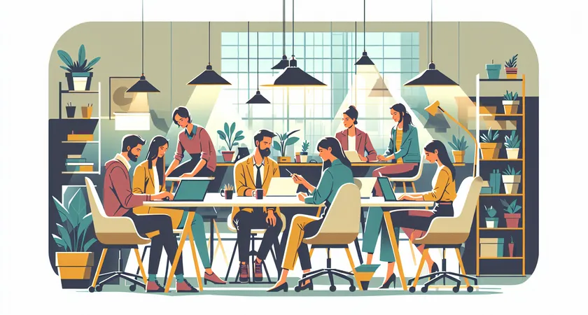 Des personnes en réunion dans un espace de coworking