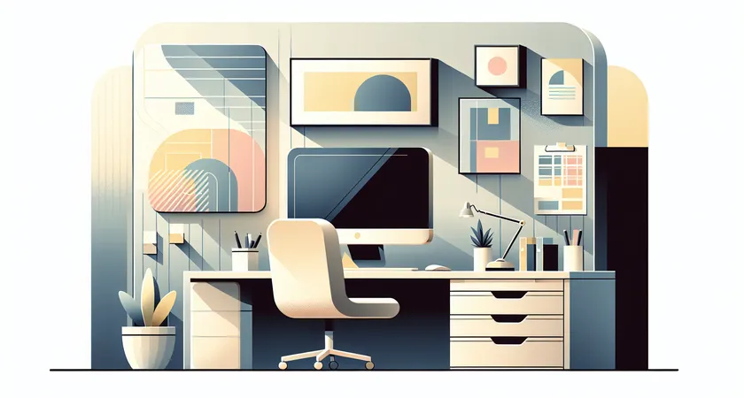 Un bureau moderne avec un ordinateur