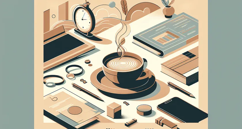 Un café sur un bureau