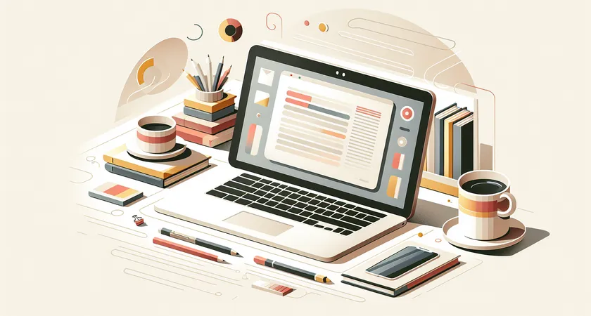 Un ordinateur portable sur un bureau