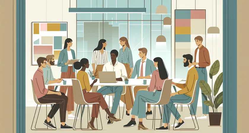 Des personnes en réunion dans un espace de coworking