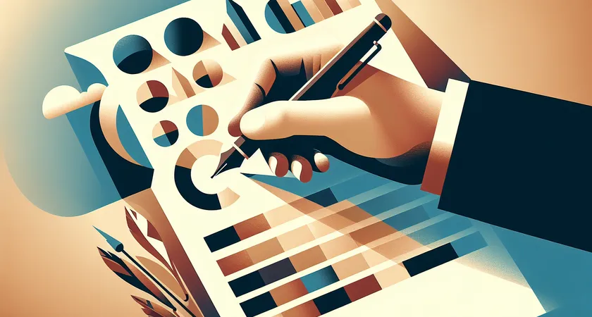 Une main tenant un stylo