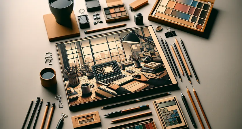 Un ordinateur portable sur un bureau