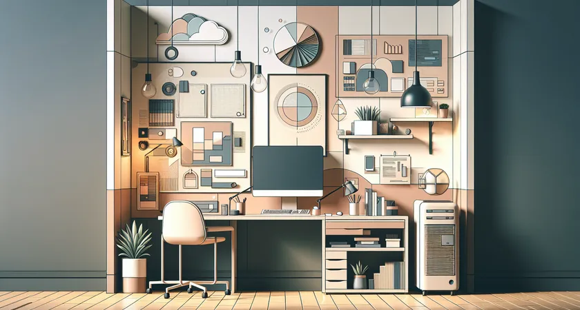 Un bureau moderne avec un ordinateur