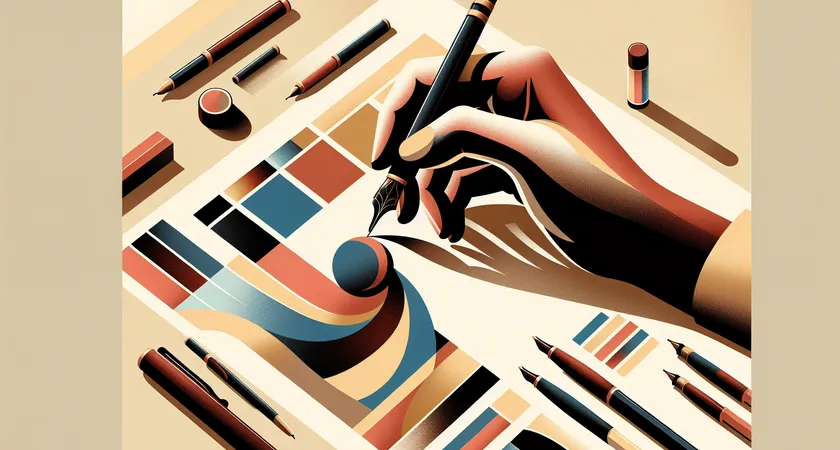 Une main tenant un stylo