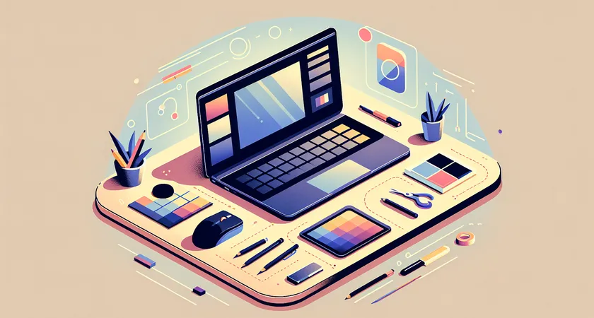 Un ordinateur portable sur un bureau