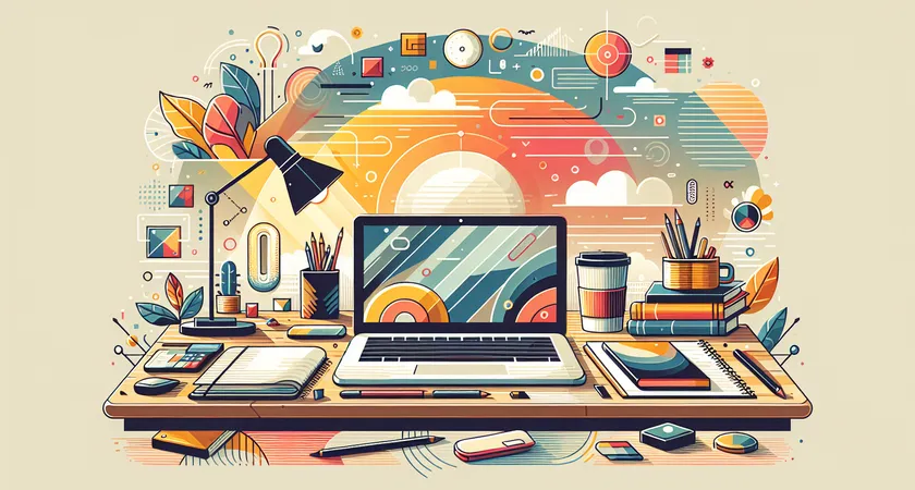 Un ordinateur portable sur un bureau