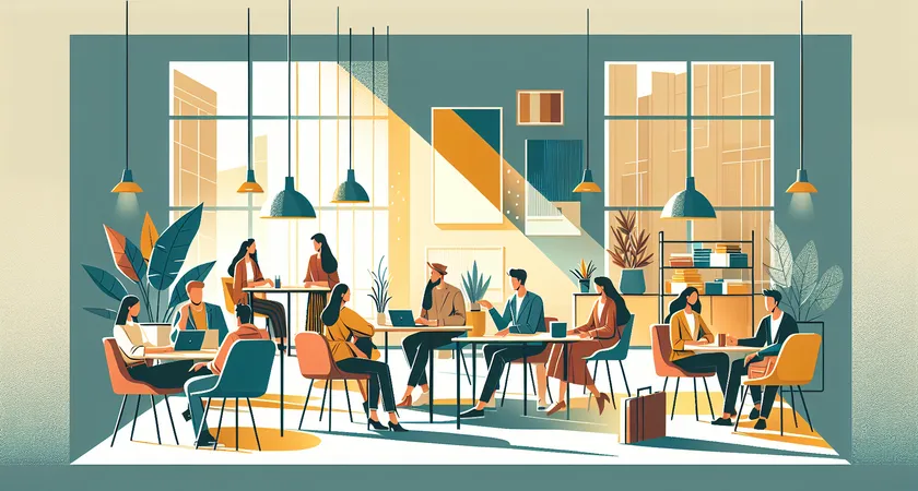 Des personnes en réunion dans un espace de coworking