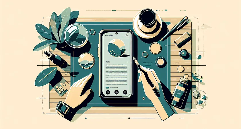 Un smartphone sur une table