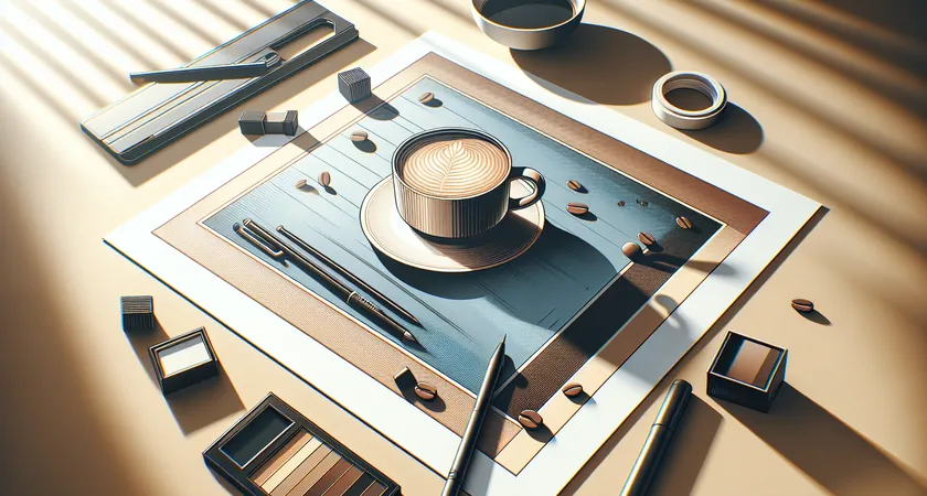 Un café sur un bureau