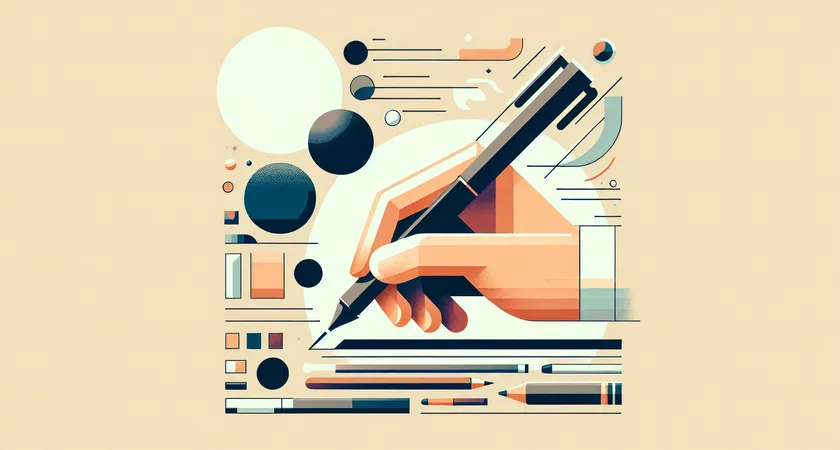 Une main tenant un stylo