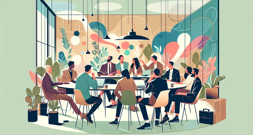 Des personnes en réunion dans un espace de coworking