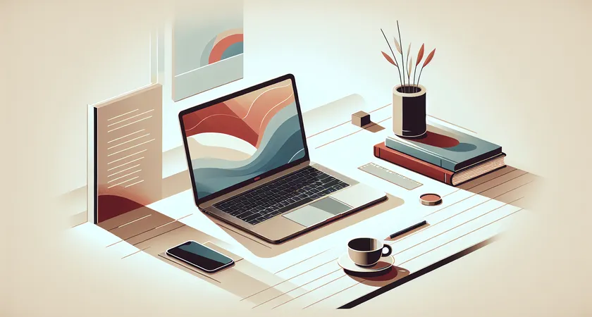 Un ordinateur portable sur un bureau