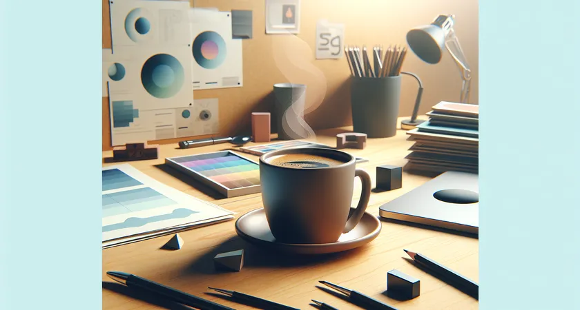 Un café sur un bureau