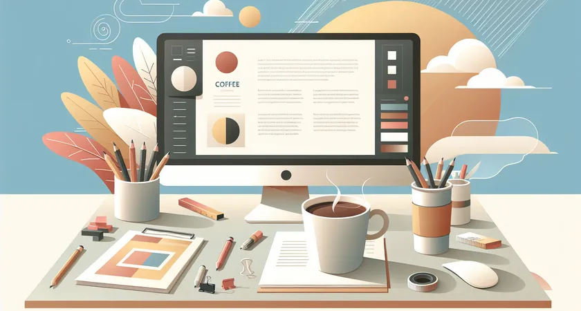 Un café sur un bureau