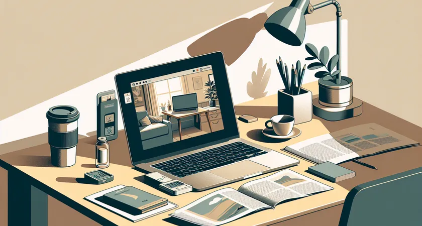 Un ordinateur portable sur un bureau