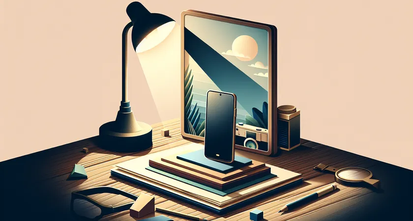 Un smartphone sur une table