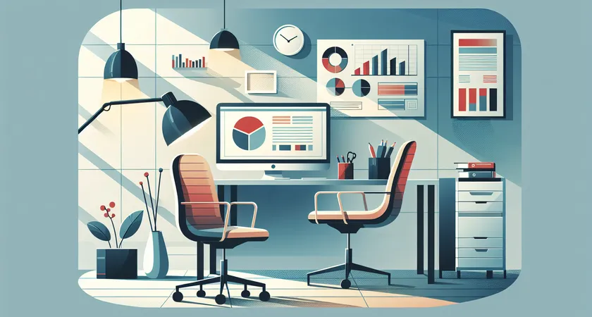 Un bureau moderne avec un ordinateur