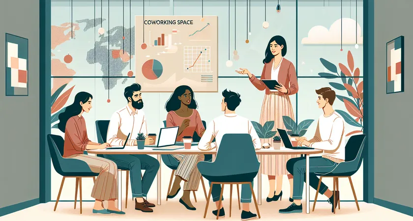 Des personnes en réunion dans un espace de coworking