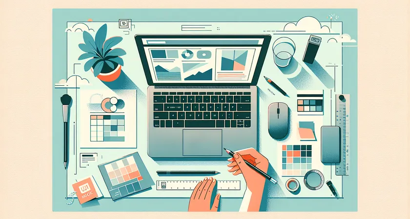 Un ordinateur portable sur un bureau