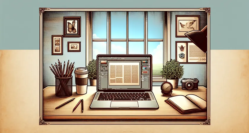 Un ordinateur portable sur un bureau