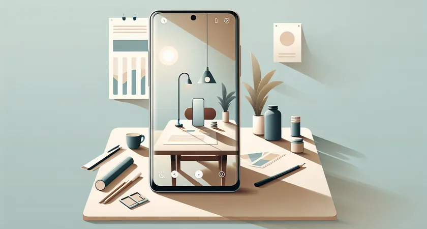 Un smartphone sur une table