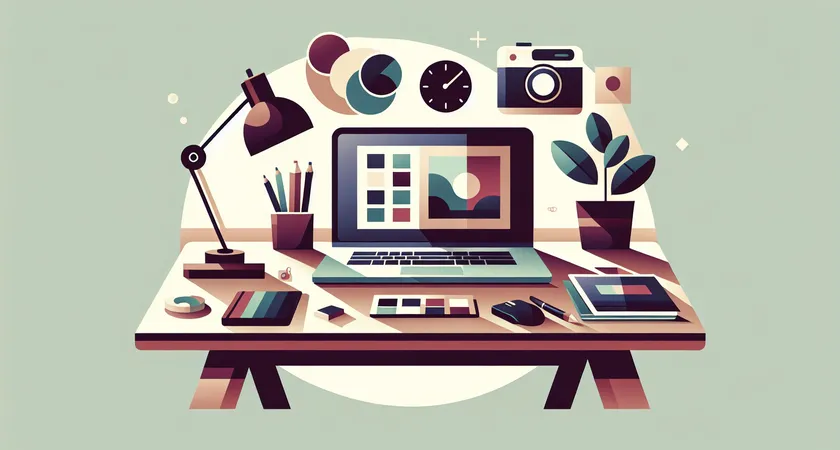 Un ordinateur portable sur un bureau