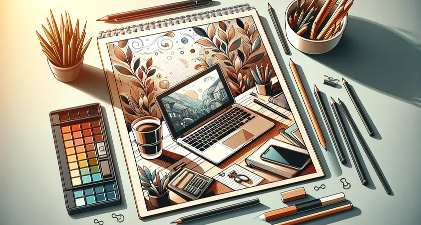 Un ordinateur portable sur un bureau