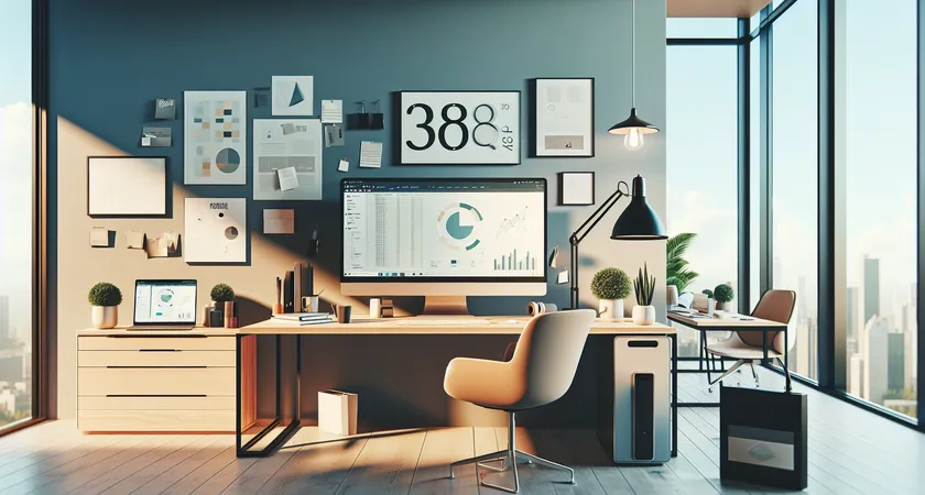 Un bureau moderne avec un ordinateur