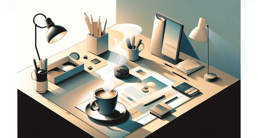 Un café sur un bureau