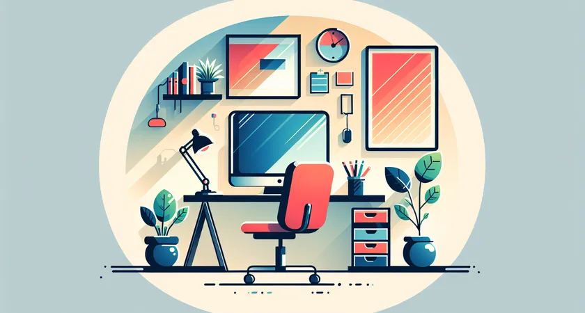 Un bureau moderne avec un ordinateur