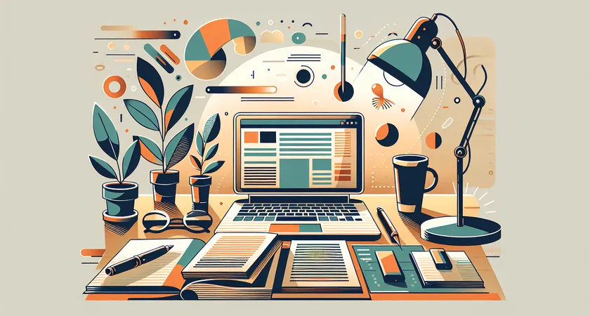 Un ordinateur portable sur un bureau