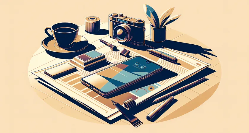 Un smartphone sur une table