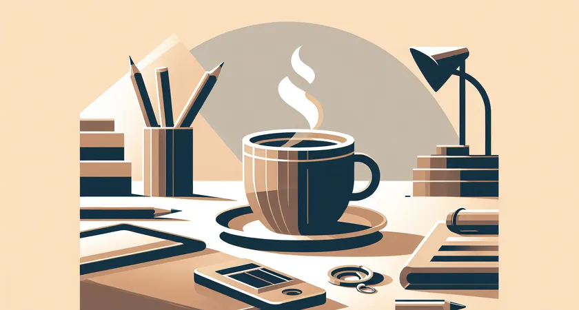 Un café sur un bureau