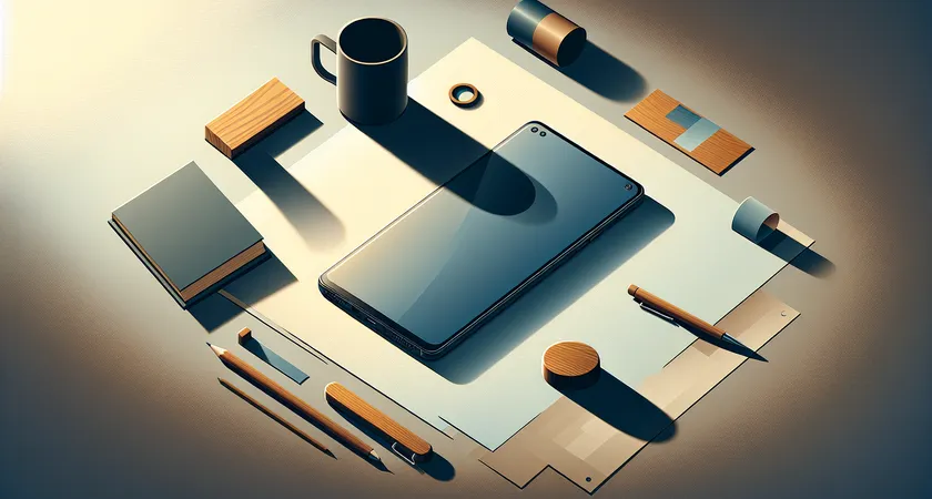 Un smartphone sur une table