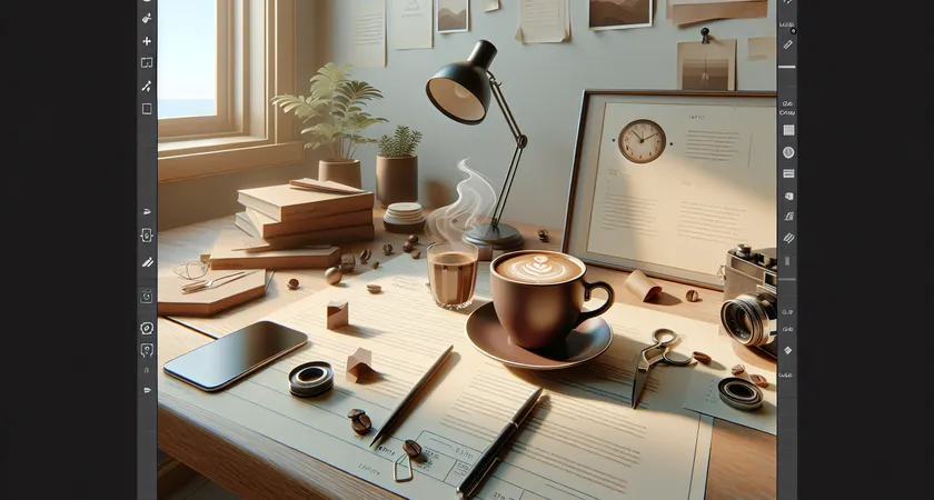 Un café sur un bureau