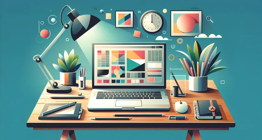 Un ordinateur portable sur un bureau