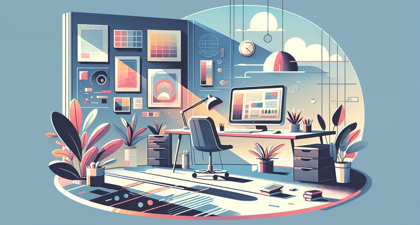 Un bureau moderne avec un ordinateur