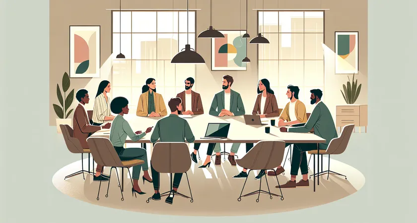 Des personnes en réunion dans un espace de coworking