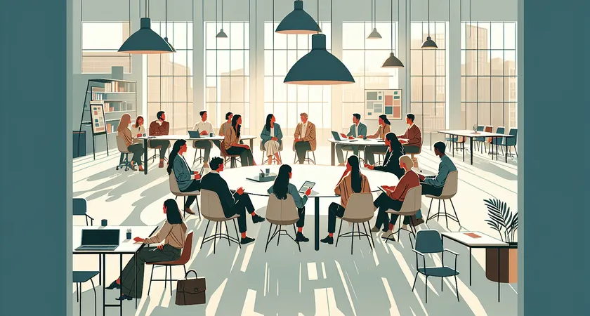 Des personnes en réunion dans un espace de coworking