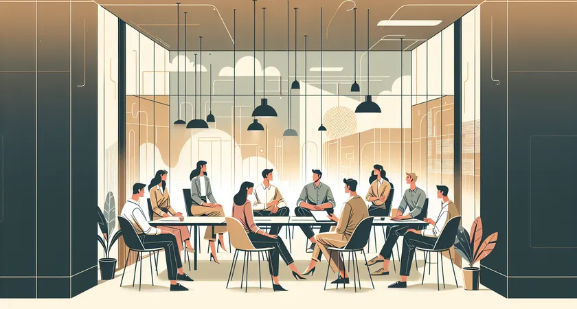 Des personnes en réunion dans un espace de coworking