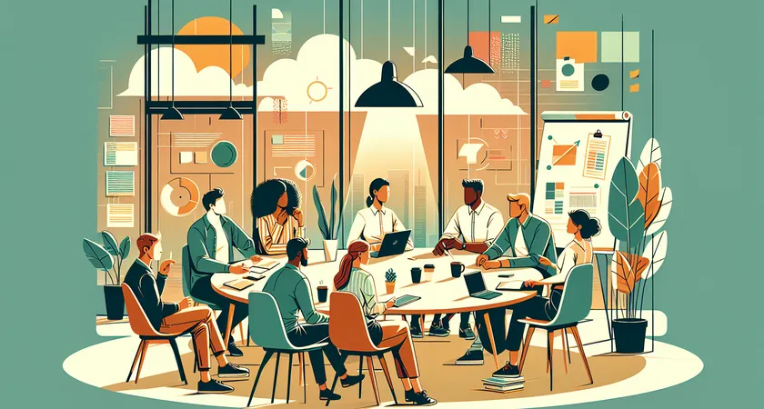 Des personnes en réunion dans un espace de coworking