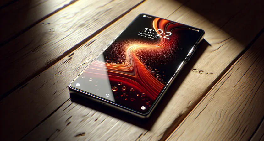 Un smartphone sur une table