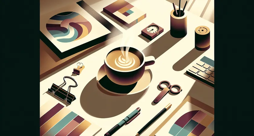 Un café sur un bureau