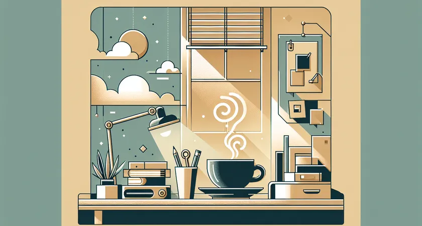 Un café sur un bureau